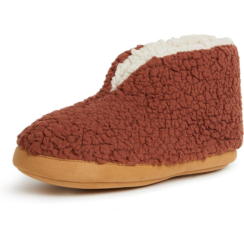 imageDearfoams womens Heritage Warm Up BootieRustic Brown Teddy