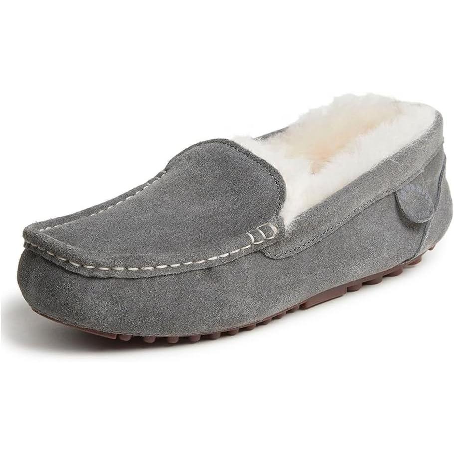 imageFireside By Dearfoams Womens Mel Shearling MoccasinGrey
