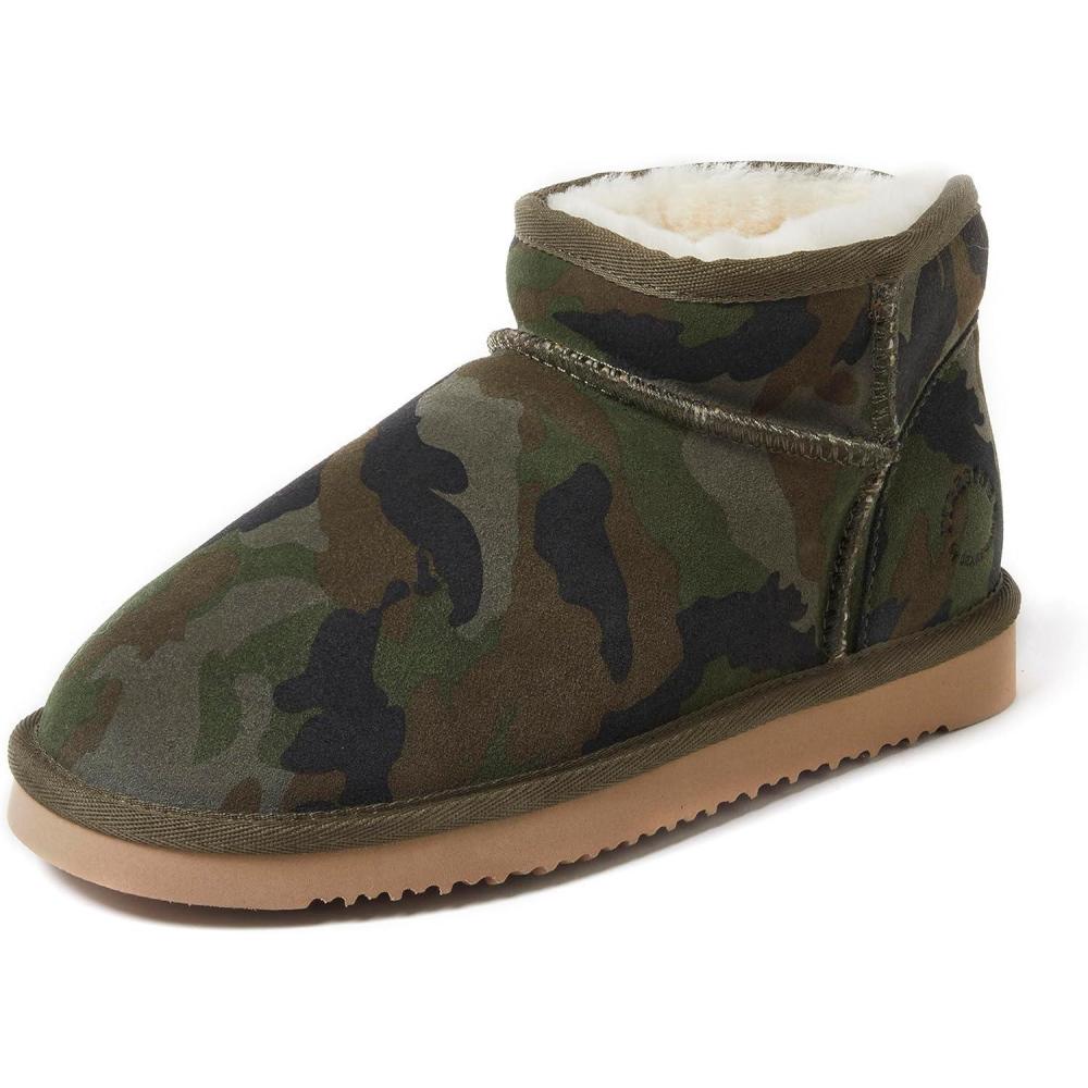 imageFireside by Dearfoams womens Riverland Genuine Shearling Fur Lined Mini Ankle Boot With Platform SlipperCamo