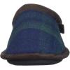 Dearfoams Baby-Boy’s Peyton Kids Mixed Material Clog Slipper(Black Watch Plaid)