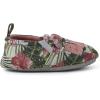 Dearfoams Baby-Girl’s Frankie Bear Closed Back Slipper(Hibuscus Print)