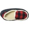 Dearfoams Kids’ Hunter Felted Plaid Moccasin Slipper(Black)