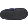 Dearfoams Kids’ Hunter Felted Plaid Moccasin Slipper(Navy Heather)