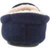 Dearfoams Kids’ Hunter Felted Plaid Moccasin Slipper(Navy Heather)