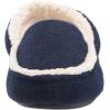 Dearfoams Kids’ Hunter Felted Plaid Moccasin Slipper(Navy Heather)