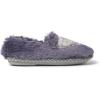 Dearfoams Kids’ Mia faux faux fur Closed Back with Heart Detail Slipper(Graystone)