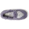 Dearfoams Kids’ Mia faux faux fur Closed Back with Heart Detail Slipper(Graystone)
