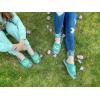 Dearfoams Matching Family Indoor/Outdoor Summer Camping Slide Slipper(Green)