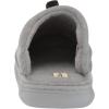Dearfoams Men’s Austin Quilted Memory Foam Sweatshirt Scuff Slipper(Light Heather Grey)