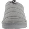 Dearfoams Men’s Austin Quilted Memory Foam Sweatshirt Scuff Slipper(Light Heather Grey)