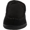 Dearfoams Men’s Cordurory Moccasin Slip-On Loafer(Black)