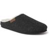 Dearfoams Men’s Microwool Clog with Molded Footbed Slipper(Black)