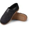 Dearfoams Men’s River Nylon Closed Back Indoor/Outdoor Memory Foam Energy Return Slipper(Black)