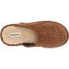 Dearfoams Men’s Rocky Mixed Material Indoor/Outdoor Memory Foam Scuff Slipper(Chestnut)