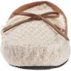 Dearfoams Unisex-Adult Mixed Material Moccasin Women’s(Oatmeal Heather)