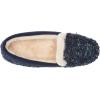 Dearfoams Unisex-Adult Mixed Material Moccasin Women’s(Peacoat)