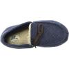 Dearfoams Unisex-Child Df Kids Toddlers Bootie with Tie Slipper(Peacoat)