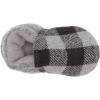 Dearfoams Unisex-Child Emerson Woven Plaid Closed Back Slipper(Light Heather Grey)