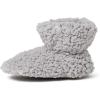 Dearfoams Unisex-Child Harley faux sherpa Bootie Slipper(Sleet)