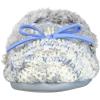 Dearfoams Unisex-Child Kids Toddlers Sparkle Fairisle Moccasin Slipper(Light Heather Grey)