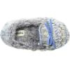 Dearfoams Unisex-Child Kids Toddlers Sparkle Fairisle Moccasin Slipper(Light Heather Grey)
