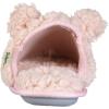 Dearfoams Unisex-Child Kids Toddlers faux sherpa Scuff with Ears Slipper(Dusty Pink)