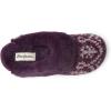 Dearfoams Women’s Allison Chenille Fairisle Scuff Slipper(Aubergine)