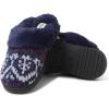 Dearfoams Women’s Allison Chenille Fairisle Scuff Slipper(Peacoat)