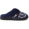 Dearfoams Women’s Allison Chenille Fairisle Scuff Slipper(Peacoat)