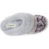 Dearfoams Women’s Allison Chenille Fairisle Scuff Slipper(Sleet)