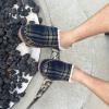 Dearfoams Women’s Alpine Bern Clog Slipper(Black Plaid)