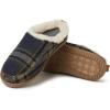 Dearfoams Women’s Alpine Bern Clog Slipper(Black Plaid)