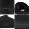 Dearfoams Women’s Bailey Plush Furry Scuff Slipper(Black)
