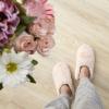 Dearfoams Women’s Bailey Plush Furry Scuff Slipper(Dusty Pink)