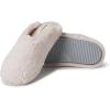 Dearfoams Women’s Bailey Plush Furry Scuff Slipper(Dusty Pink)