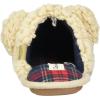 Dearfoams Women’s Buffalo Check Lil Bear Scuff Slipper(Cream)