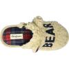Dearfoams Women’s Buffalo Check Lil Bear Scuff Slipper(Cream)