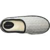 Dearfoams Women’s Cable Quilt Bound Clog with Wide Widths Slipper(Light Heather Grey)
