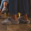 Dearfoams Women’s Claire Textured Knit Clog Slipper(Aubergine)