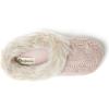 Dearfoams Women’s Claire Textured Knit Clog Slipper(Dark Pale Mauve)
