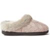 Dearfoams Women’s Claire Textured Knit Clog Slipper(Dark Pale Mauve)