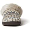 Dearfoams Women’s Claire Textured Knit Clog Slipper(Grey Multi)