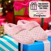 Dearfoams Women’s Claire Textured Knit Clog Slipper(Pink)