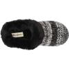 Dearfoams Women’s Cora Striped Knit Clog Slipper(Black)