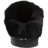Dearfoams Women’s Cora Striped Knit Clog Slipper(Black)