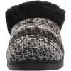 Dearfoams Women’s Cora Striped Knit Clog Slipper(Black)