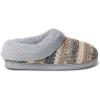 Dearfoams Women’s Cora Striped Knit Clog Slipper(Sleet)