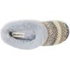 Dearfoams Women’s Cora Striped Knit Clog Slipper(Sleet)