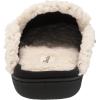 Dearfoams Women’s Erin Fairisle Extended Tab Scuff Slipper(Black)