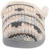 Dearfoams Women’s Erin Fairisle Extended Tab Scuff Slipper(Sleet)